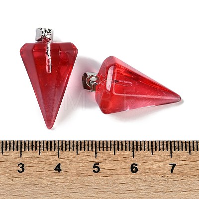 Spray Painted Glass Pendants GLAA-Z007-03H-1