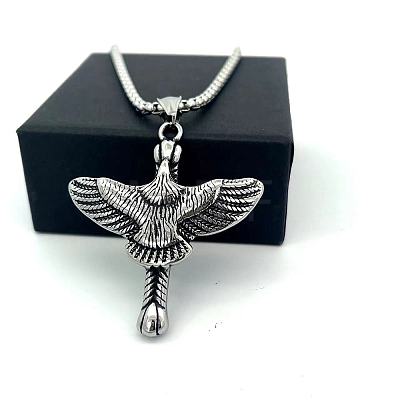 Vintage Hip Hop 304 Stainless Steel Eagle Pendant Necklaces for Men Women ZO0098-1