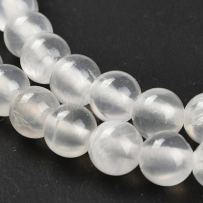 Natural White Jade Beads Strands G-B128-A02-02-1