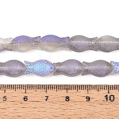 Frosted Glass Beads Strands GLAA-T023-40C-04-1
