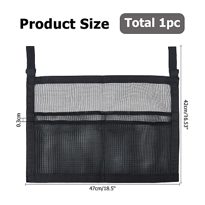 Polyester Mesh Hanging Zipper Bags ABAG-WH0072-041-1