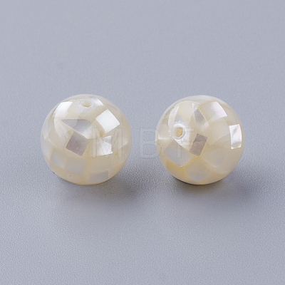 Natural White Shell Beads X-SSHEL-Q298-10mm-08-1