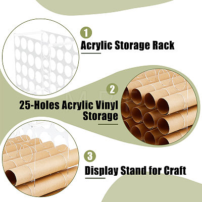 Acrylic Storage Rack for Vinyl Roll AJEW-WH0010-40-1