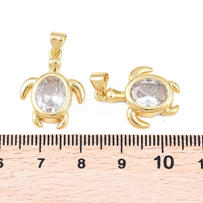 Brass Glass Pendants KK-C162-073G-1