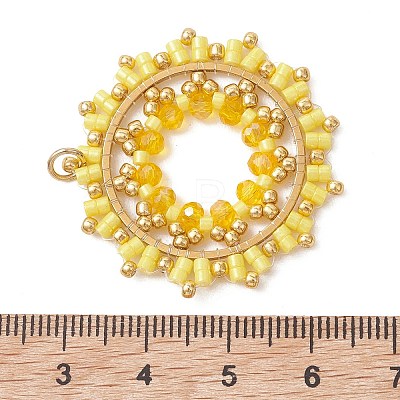 Seed Beads & Glass Beaded Pendants PALLOY-MZ01295-01-1