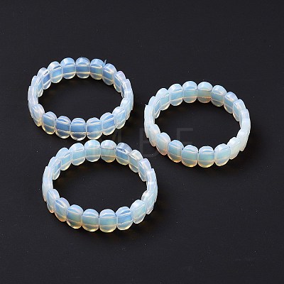 Opalite Oval Beaded Stretch Bracelet G-E010-01O-1