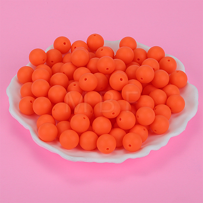 Round Silicone Focal Beads SI-JX0046A-37-1