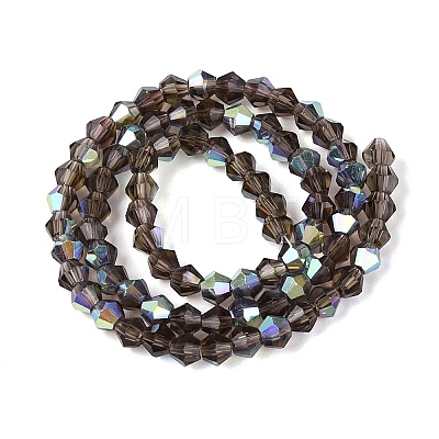 AB Color Plated Transparent Glass Beads Strands GLAA-G127-01-02U-1