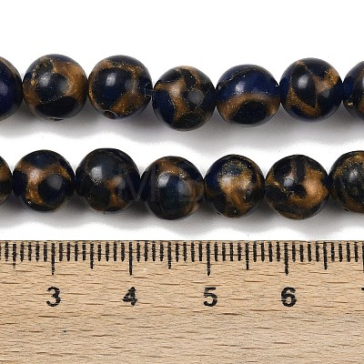 Synthetic Gold Clinquant Stone Beads Strands G-A283-B02-8mm-1