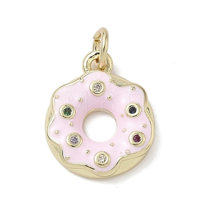 Brass Micro Pave Cubic Zirconia Pendants KK-K368-16G-01-1