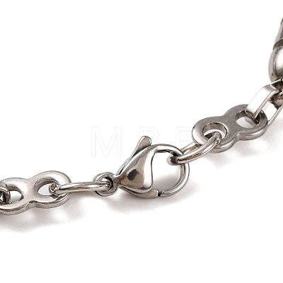 Tarnish Resistant 304 Stainless Steel 8 Link Chain Bracelets BJEW-B078-74P-1