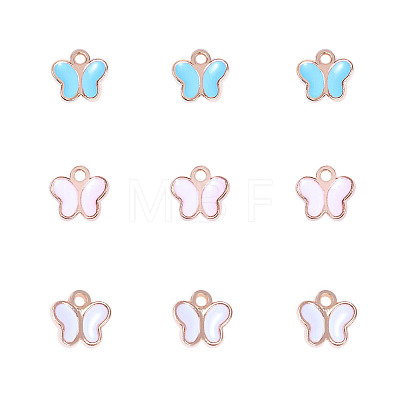 Light Gold Plated Alloy Enamel Charms PALLOY-CJ0007-05-1