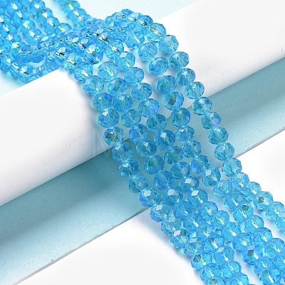 Electroplate Glass Beads Strands EGLA-A034-T1mm-L03-1
