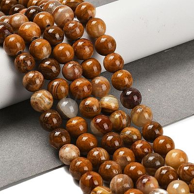 Natural Wood Lace Stone Beads Strands G-B128-A04-03-1