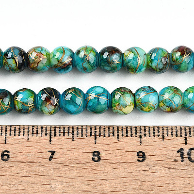 Baking Paint Glass Beads X1-DGLA-N003-6mm-B08-1