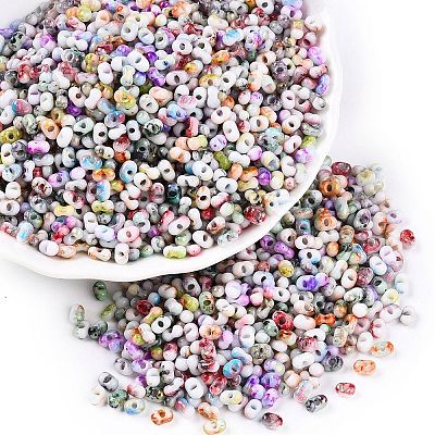 Baking Paint Glass Seed Beads SEED-C003-01R-1