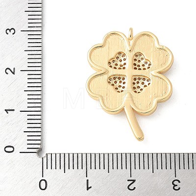 Brass Micro Pave Cubic Zirconia Pendants KK-U053-25G-02-1