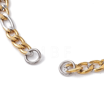 304 Stainless Steel Figaro Chain Bracelet Makings AJEW-JB01284-1