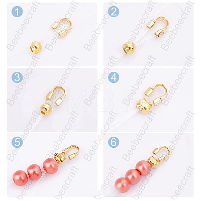 120Pcs 5 Colors Brass Wire Guardian KK-BBC0028-57A-1