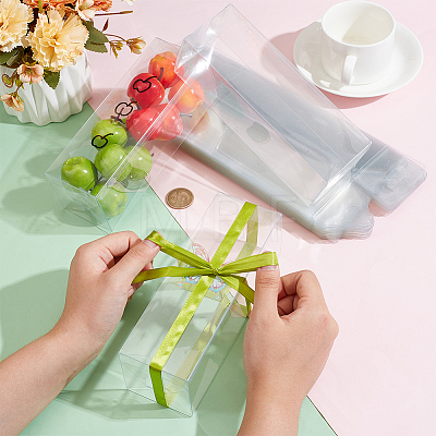 Transparent PET Tea Storage Boxes CON-WH0106-08H-1