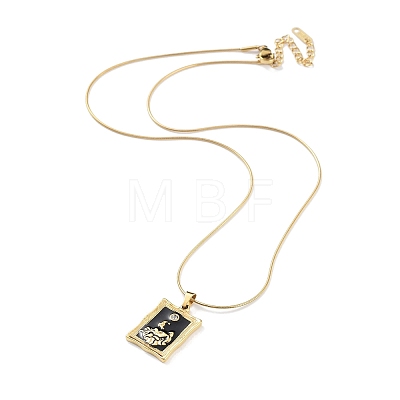 Ion Plating(IP) 304 Stainless Steel Pendant Necklaces NJEW-F318-05G-1