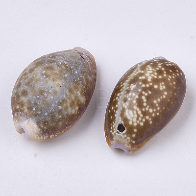 Natural Cowrie Shell Pendants SSHEL-N034-21-1