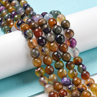 Natural Agate Beads Strands X-G-C082-A01-03-1