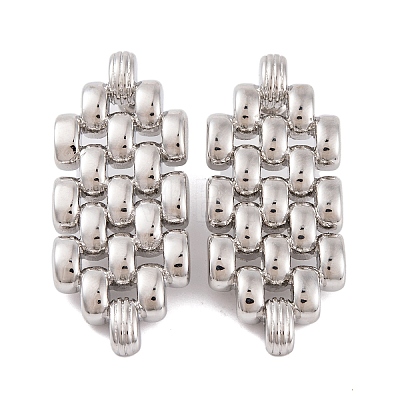 Hollow Hexagon Brass Stud Earrings for Women EJEW-G391-12P-1