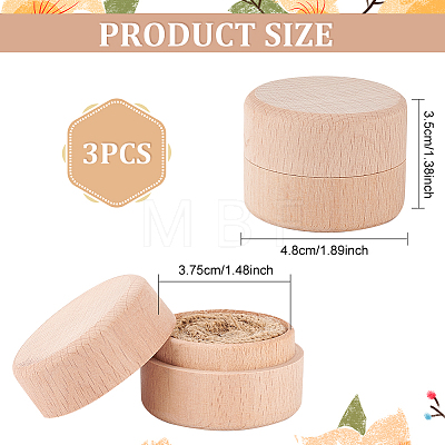 Wooden Ring Boxes LS-CON-WH0078-24B-1