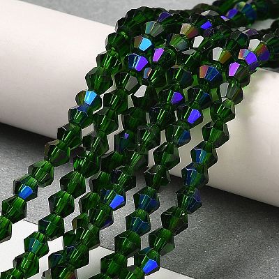 Transparent Electroplate Glass Beads Strands LS-EGLA-A039-T2mm-L25-1