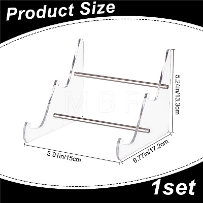 2-Tier Transparent Acrylic Keyboard Stands ODIS-WH0002-32P-1