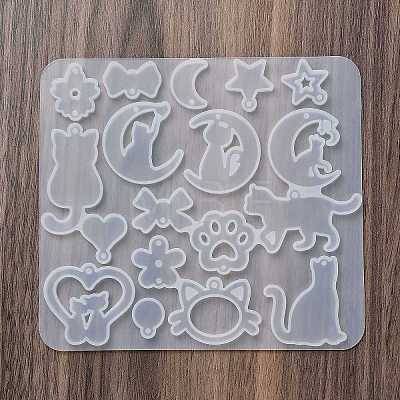 Kitten Earrings Pendants DIY Silicone Mold X1-DIY-Q033-08C-1