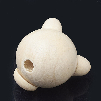 Natural Wooden Beads WOOD-S040-30-1