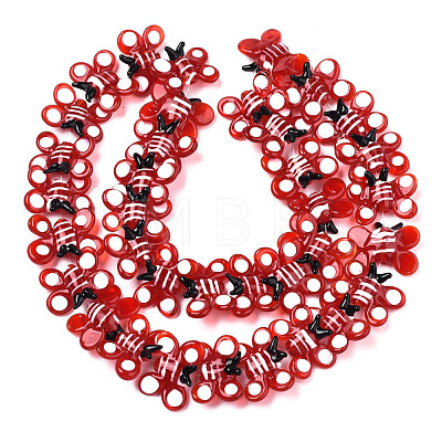 Handmade Lampwork Beads Strands LAMP-Q031-019A-1