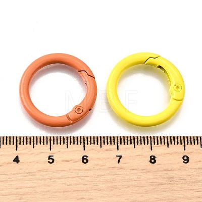 Spray Painted Alloy Spring Gate Rings PALLOY-A022-01B-1
