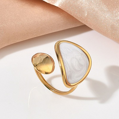 304 Stainless Steel Cuff Open Rings for Women RJEW-F208-02G-01-1