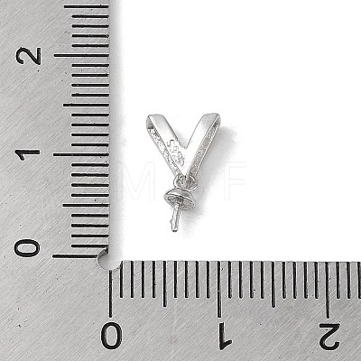 Rhodium Plated 925 Sterling Silver Peg Bails STER-NH0001-25P-1