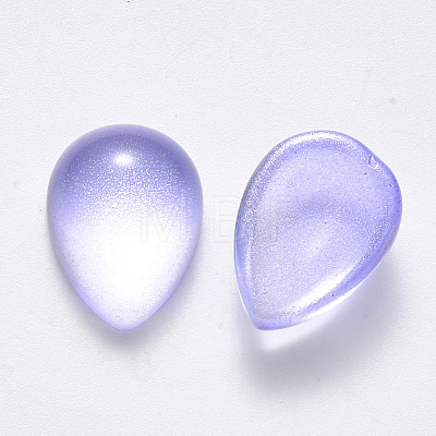 Transparent Spray Painted Glass Cabochons GLAA-S190-012C-A02-1