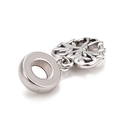 304 Stainless Steel European Dangle Charms STAS-C047-06P-1