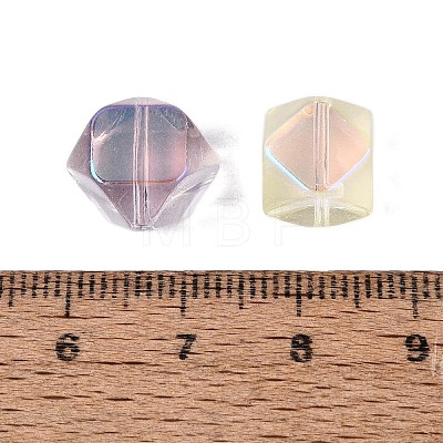 Electroplate Transparent Glass Beads EGLA-Q140-01-A01-1