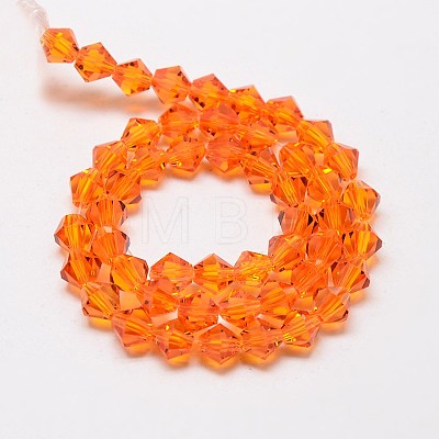 Imitate Austrian Crystal Bicone Glass Beads Strands GLAA-F029-5x5mm-11-1