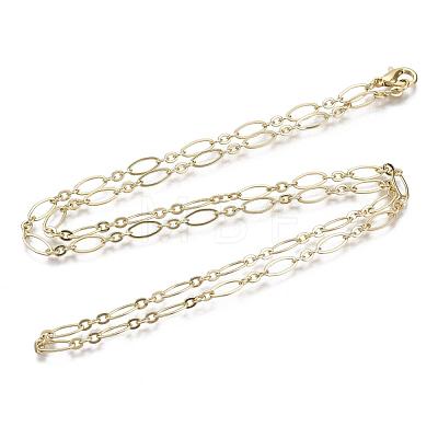 Brass Cable Chains Necklace Making MAK-S072-16B-KC-1