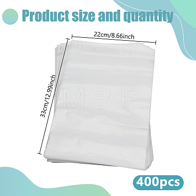 400Pcs Rectangle OPP Cellophane Bags ABAG-WA0001-35-1