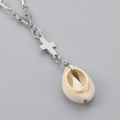 Cowrie Shell Beads Jewelry Sets SJEW-JS01008-1