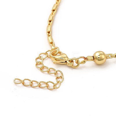 Rack Plating Brass Satellite Chain Necklace for Women NJEW-F304-03G-1