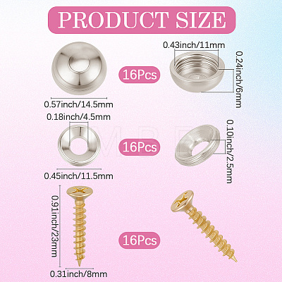 2 Bags Carbon Steel Screw FIND-GF0009-32C-1