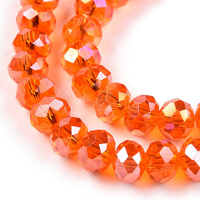 Electroplate Glass Beads Strands EGLA-A034-T6mm-B22-B-1