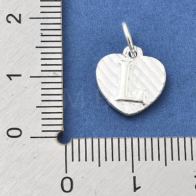 925 Sterling Silver Heart with Capital Letter Charms STER-S009-13L-S-1