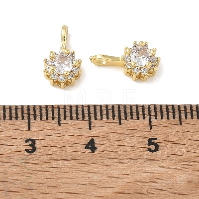 Brass Pave Clear Cubic Zirconia Charms CU-CBA9FFD-11G-09-1
