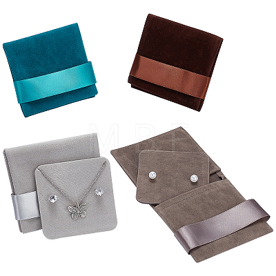  4Sets 4 Colors Velvet Jewelry Storage Bag TP-NB0001-39-1